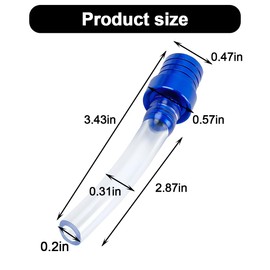 LKAHG 2PCS Car Breather Hose Gas Fuel Tank Cap, Automotive Gas Fuel Cap Air Vent Hose Tube Breather, Aluminum Breather Hose Oil Fuel Box Cover, Universal for ATV Quad XR, CRF, CR (Blue)