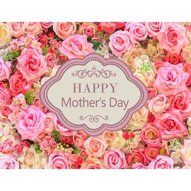 YYNXSY 10X10FT Mother's Day Photography Background Flowers Best Mom Background Pink Roses Holiday Surprise Decoration Banner Studio Photo Prop Room Decor Art Photo Booth YY-5504