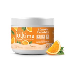 Ultima Replenisher Electrolyte Powder 30 Serving Canister, Orange, 3.6 Ounce