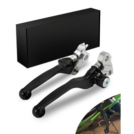 BAOUFF Foldable Dirt Bike Clutch Brake Levers,Forging Motorcycle Billet Pivot Handle Lever for CRF250R 07-25/CRF450R 07-20/CRF250RX 19-25/CRF450RX 17-20/CRF450RWE 19 - Black