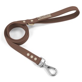 Wolfone Waterproof Dog Leash Carabiner Leash for Dogs Soft Handle Easy Care 6ft*25mm*2.5mm Brown