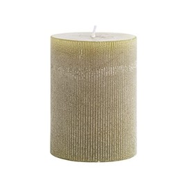 Creative Co-Op Unscented Pleated Pillar Candle