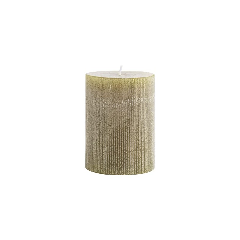 Creative Co-Op Unscented Pleated Pillar Candle