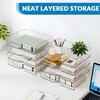 4-Tier Horizontal Acrylic Paper Organizer for A4/Letter Documents
