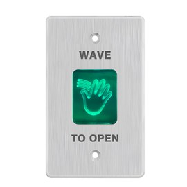 Infrared Sensor Exit Button DC 12V 24V Wall Embedded Mount IR Door Release Touch-Free Switch No Touch Exit Button with LED Light Indicator for Door Access Control