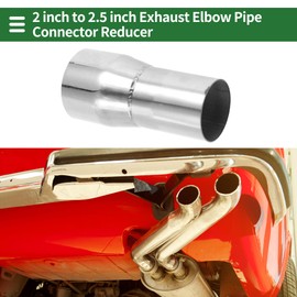 Motoforti Mandrel Exhaust Pipe Adapter Concentric Reducer Car Exhaust Pipe Tubing Piping Adapter 2" OD to 2.5" OD 5" Length T304 Stainless Steel Silver Tone