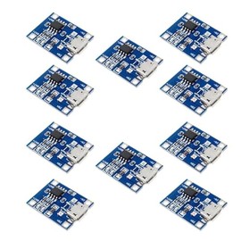 10Pcs Micro USB TP4056 Module Board with Protection 5V 1A Dual Functions