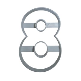 NUMBER 8 BIRTHDAY ANNIVERSARY LARGE SIZE 4 IN TALL COOKIE CUTTER MADE IN USA PR3808