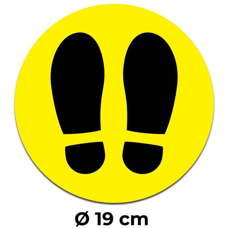 Footprint Sticker | 4 Pairs of Feet 19 cm |