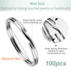 Eowppue 100-Pack Stainless Steel Split Rings - Small Keychain Rings