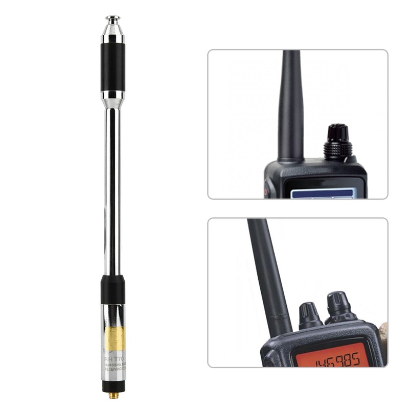 RH770 SMA Female Telescopic Handheld Ham Radio Antenna High Gain