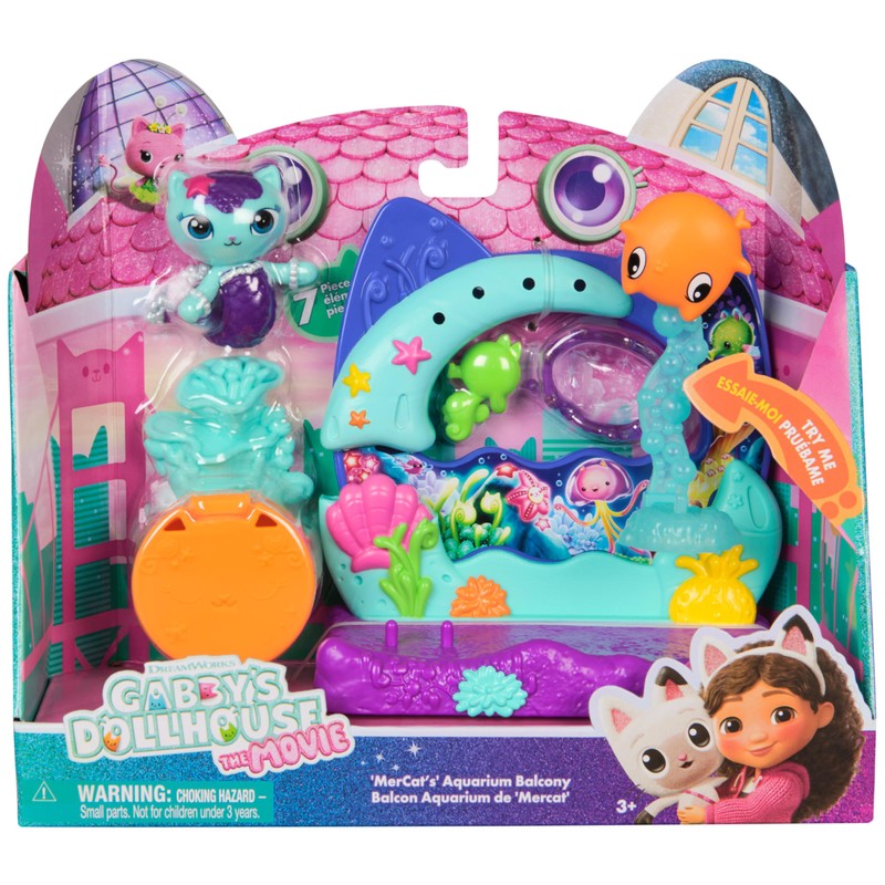 Gabby's Dollhouse Playset Movie Aquarium Balcony