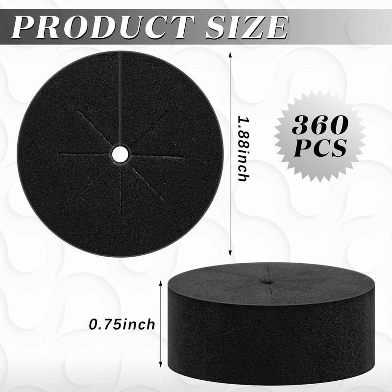 Lallisa 120 Pcs Clone Collars 2 Inch Foam Inserts for