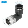 PATIKIL Male Elbow Tubing Push to Connect Fittings, 5 Pack