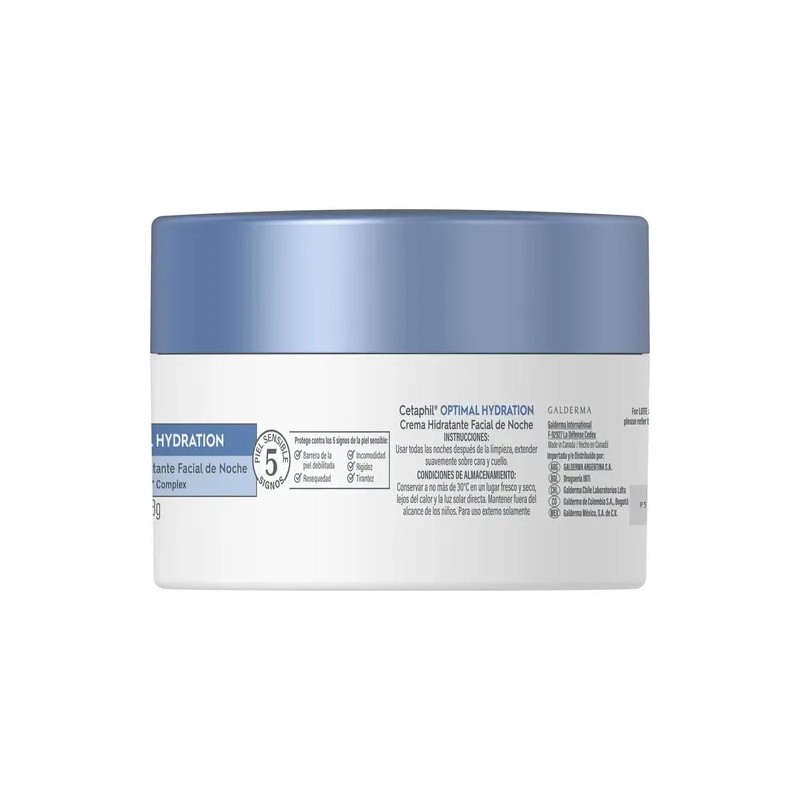 Crema Facial Cetaphil Optimal Hydration De Noche 48g