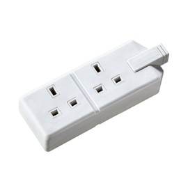 Permaplug By Masterplug ELS132W-01 Two Socket Trailing Socket, Without Plug And Cable, 13 Amp, White