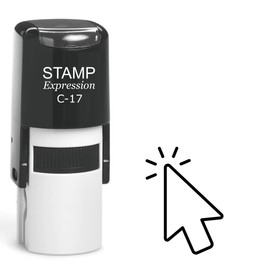 stampexpression - Click Here Arrow Self Inking Rubber Stamp - Black Ink (A-62605)