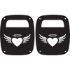 JeepTails Angel Heart tail lamp light covers Compatible with Jeep