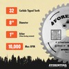 FORESTER Carbide Tip Brush Cutter Blade - 8in x 32