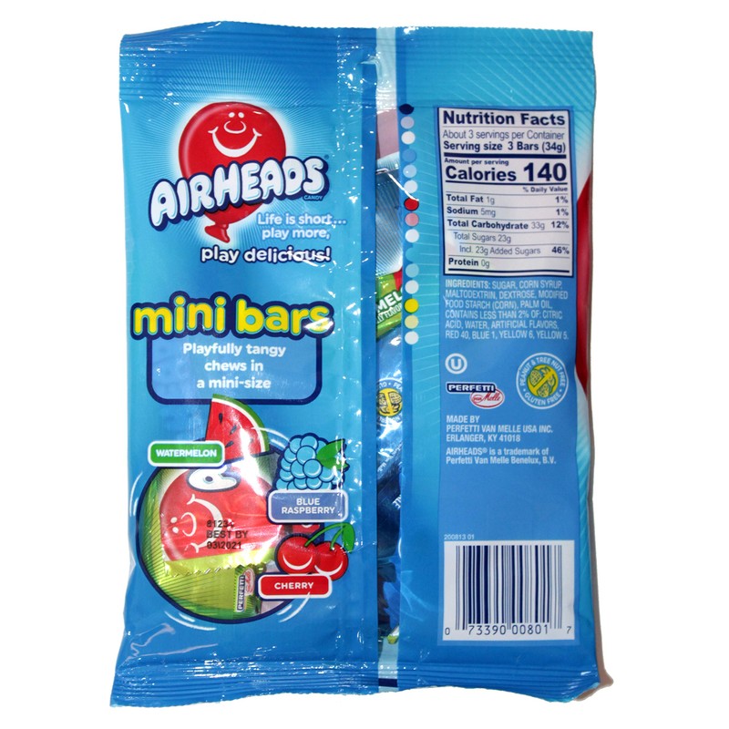 Air Heads (1) Bag Mini Bars Candy Chews - Assorted