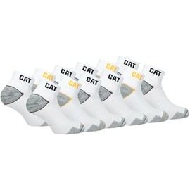 CAT Caterpillar 12 Pairs Work Trainers Work Socks Stockings in Sizes 39-50, 12 pairs of white, 43 - 46