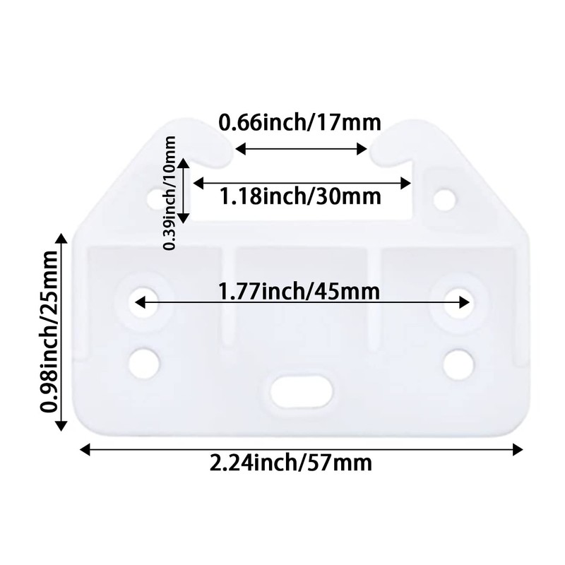 MARRTEUM 12 Pieces Plastic Drawer Guides Drawer Track Rail Slides