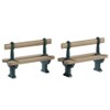 Lemax 74235 Christmas Village Accessory: Double Seated Bench (Set of