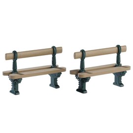 Lemax 74235 Christmas Village Accessory: Double Seated Bench (Set of 2)