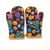 gws Heat Resistant Oven Gloves 1 Pair Flower Saffron 18