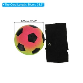 PATIKIL 2.5 Inch Sports Wrist Ball, 12Pcs Soccer Rubber Rebound Wristband Wrist Return Ball Sport on A String for Exercise Play, Mixed Colors