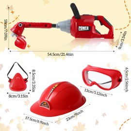 Arrowbash 4 Pcs Toy Weed Trimmer Set for Kids with Masks Toy Helmet and Earmuffs Gardening Tool Gardening Equipment Battery Pretend Set for Boys and Girls