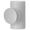 Steinberg14 White Ø 125mm / 5inch Equal T-Piece PVC Connector