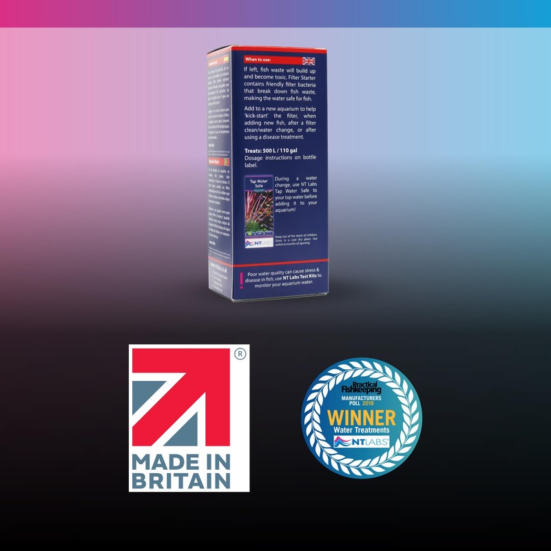 NT Labs Aquarium Filter Starter Tropical & Coldwater Aquariums, Breaks