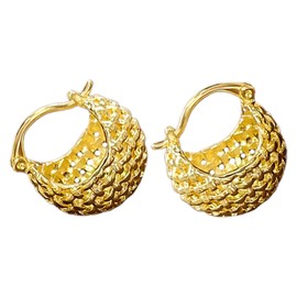 CORHAD Stylish Metal Hoop Earrings for Women Minimalist Hollow-out Earring Fashion Jewelry for Occasions