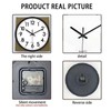 Modern Wall Clock, 12 Inch Quartz Movement, Silent Non-Ticking, Black