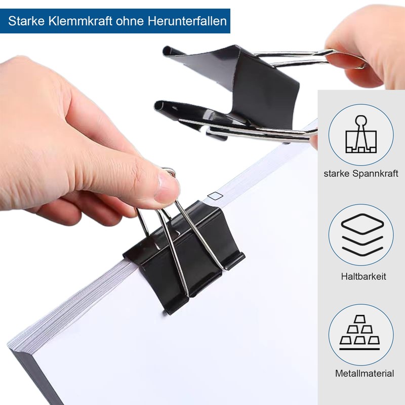 Foldback Clips Pack of 60 Foldback Clips 25 mm Metal