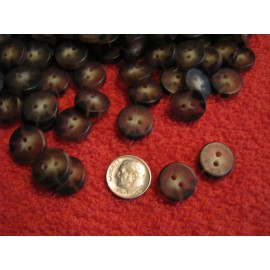 Unbranded Bag of 100  Mocha Brown & Cream 1/2"  Buttons