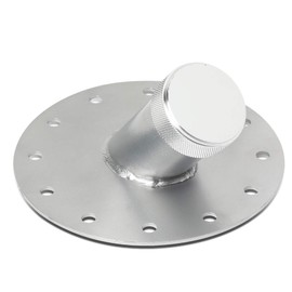 DNA MOTORING Silver ALU-FT-C-T1-SL 45-Degree Fuel Cell Filler Neck w/Cap