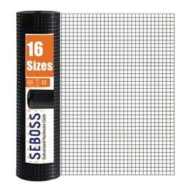 SEBOSS Hardware Cloth - 1/4 Inch Wire Mesh Roll, 36"x50', 23 Gauge, Durable Chicken Wire Mesh for Garden Fencing, Chicken Fence, Wire Cloth, and Small Animal Protection