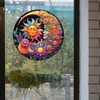 MATIHAY Trippy Celestial Sun Moon Indie Room Decor, 3D Visual