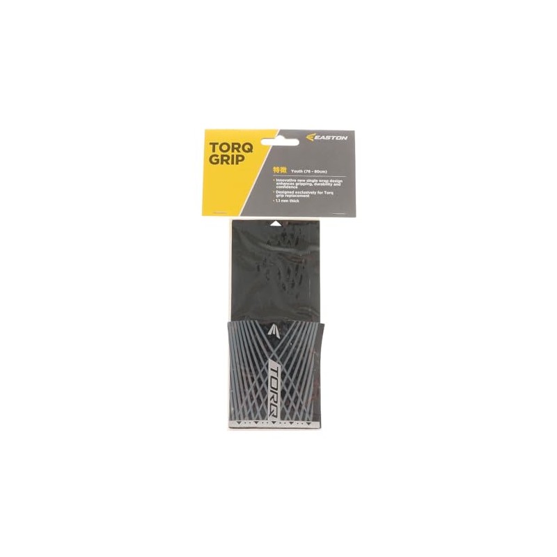 Easton TGYTHBKSL Baseball TORQ GRIP Bat Grip Tape (Black/FF/Jr)