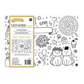 12 Wedding Place Mats for Colouring, Wedding Games for Children, Children's Activity Wedding, Wedding Party Bag Children, Mal Me Colourful