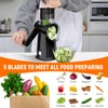 Rotary Cheese Grater Hand Crank with 5 Interchangeable Blades, Vegetable