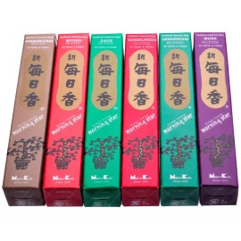 Nippon Kodo Morning Star Fragrance Incense Total Set of 6 Boxes (300 Sticks)
