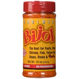 Bijol Condiment, Perfect for Yellow Rice, Paella, Meat, Chicken, Fish, Soups, Stews & Pasta, Substitute for Saffron, 10 Ounce