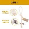 RF - Deer Dog Chew Rope with Deer Antlers, 55-60