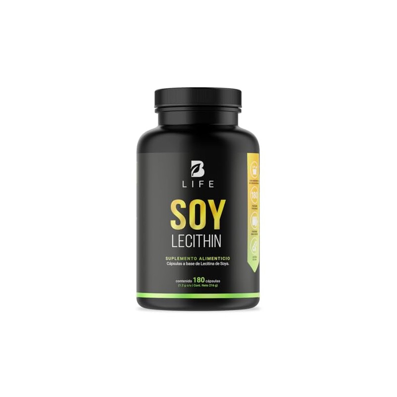 B Life Lecitina de Soya con 180 Cápsulas Blandas