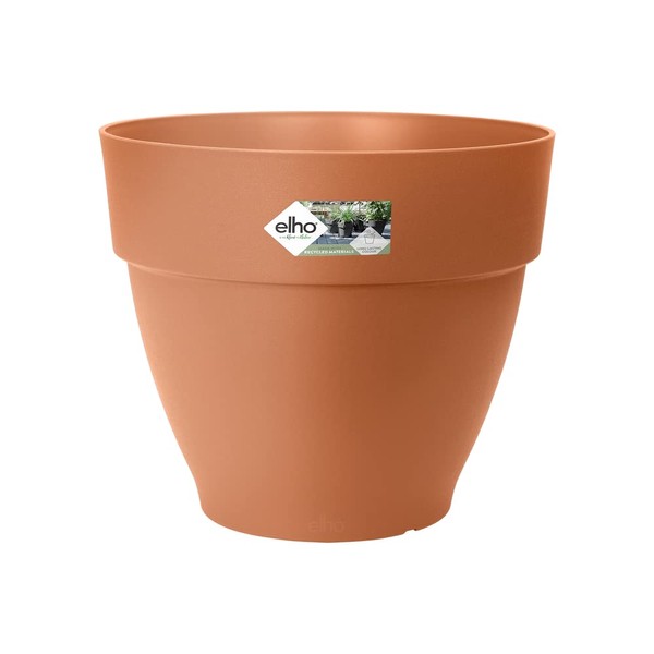 elho Vibia Campana Round 30 - Flower Pot for Outdoor - Ø 29.8 x H 25.8 cm - Brown/Terra