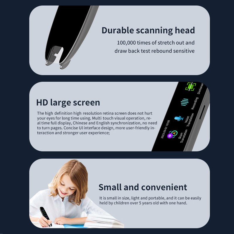 Smart Scan Translation Pen with HD Touch Screen, 2.75M Word