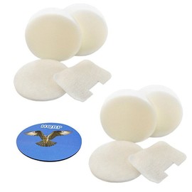 HQRP 2-Pack Foam and Felt Filter Kit for Shark Navigator NV22 NV22C NV22L NV22LWM NV22LC NV22P NV22S NV22T NV22Q NV22W Vacuum Cleaner, XF22 Replacement Coaster